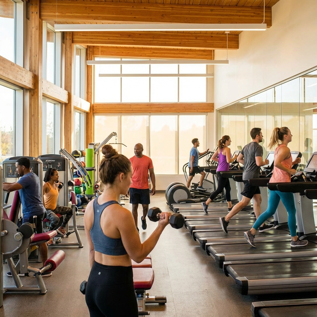 Salle de sport moderne et motivante